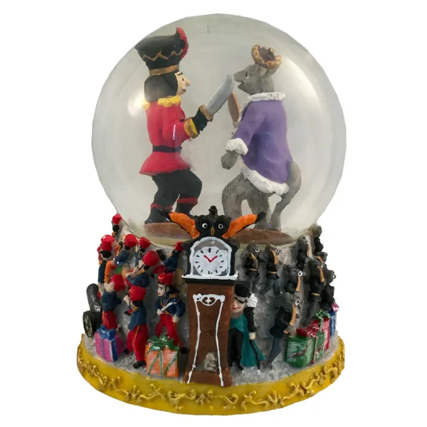 Nutcracker musical snow globe